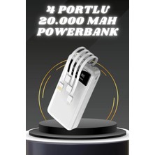 İlkyaz Fashion Powerbank Şarj Cihazı 4 Çıkışlı 20.000 Mah Powerbank Kompakt Yüksek Kapasiteli Hızlı Şarj