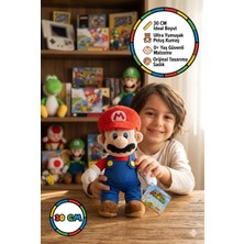 Toyfest Super Mario 30 cm Peluş Oyuncak Yumuşak Lisanslı Mario Bebek Koleksiyon Figürü