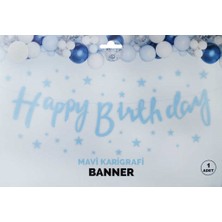 Hayaller Dükkanı Flama Happy Brıthday Mavi Pk:1