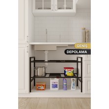 PremiumPort Çok Amaçlı Metal Tezgah Altı Raf, Dolap Içi Düzenleyici