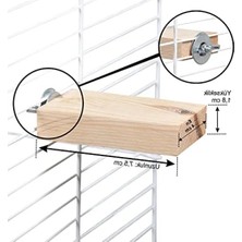 Esranın Dünyası Doğal Çam Ağacı Kuş Tüneği - Dikdörtgen, 7.5 cm x 4 cm