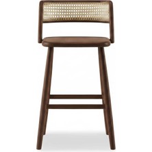 Gazzini Furniture Venosa Hazeranlı Ahşap Bar Sandalyesi