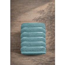 Ellia Soft Deluxe Cotton Comfort %100 Pamuklu Floşlu Kalın Dokulu El ve Yüz Havlusu Turkuaz 50X90 cm