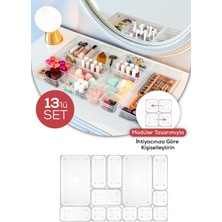 PremiumPort 13'lü Çok Amaçlı Dolap Içi Çekmece Düzenleyici Organizer