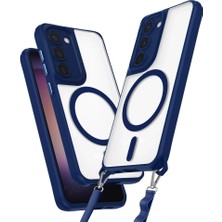DS LLC Samsung Galaxy S23 Plus Kılıf Enka Magsafe Silikon Kılıf - Lacivert