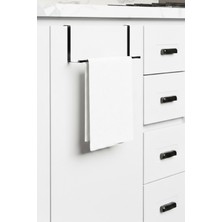 PremiumPort Siyah Dolap Içi Havlu ve Bez Askısı, Pratik Mutfak Düzenleyici