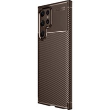 Bilfold  Galaxy S25 Ultra Kılıf Auto Fus Karbon Kapak - Kahverengi