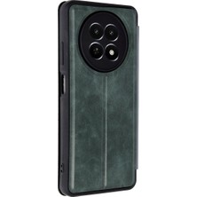 Nerm Realme 12 5g Kılıf Flip Cover - Koyu Yeşil