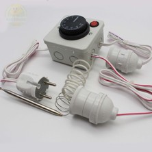 Termostat Kontrollü Düğmeli Yanan Lamba ve Sarkan Duyu Seti