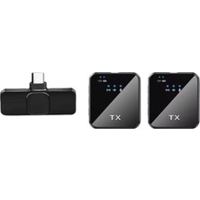 Shopytech Kablosuz 4ü 1 Arada Yaka Mikrofonu Type-C Lightning 3.5mm Uyumlu Gürültü Azaltmalı Telefon Kamera Mikrofonu