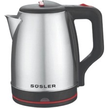 Süsler SS-4110 Spring Kettle 1,8 lt Paslanmaz Çelik Malzeme Otomatik Kapanma Özellikli