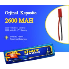 Zaco V50 Robot Süpürge 2600 mAh 14.4 V  Batarya – Orjinal Uyumlu Uzun Ömürlü, Yüksek Performans Pil
