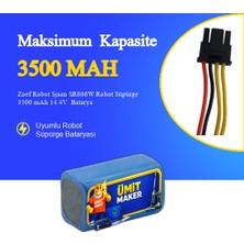 Zoef Robot Sjaan SR806W Robot Süpürge 3500 mAh 14.4V  Batarya – Orjinal Uyumlu Uzun Ömürlü, Yüksek Performans Pil