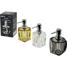 Vice Avm Tombul Kare - 4-Kalpli Gövde  Şeffaf - Renkli   Akrilik - Mika Kristal  Sıvı Sabunluk  220ML GO53/00715