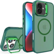 DS LLC Joko Apple Iphone 16 Plus Flet Lens Magsafe Kapak - Koyu Yeşil
