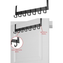 PremiumPort Şık 7'li Metal Kapı Arkası Askısı, 45 kg Taşıma Kapasitesi