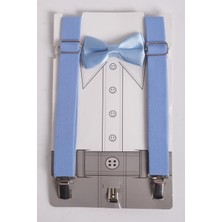 PremiumPort Çocuklar Için Askılı Pantolon ve Papyon Takımı, Ayarlanabilir Sistem