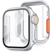 Pileli Store Newface Apple Watch 44MM Watch 49MM Kasa Dönüştürücü ve Ekran Koruyucu - Gümüş