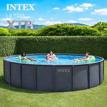 Intex 26330np Ultra Xtr Yuvarlak Prefabrik Aile Havuzu 549cmx132cm Merdiven+Filtre+Örtü Set