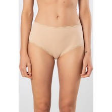 Türen Kadin Likrali Ribana Dantelli Yüksel Bel Külot 2'li Paket 929/TEN