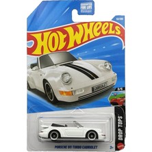 Hot Wheels Porsche 911 Turbo Cabriolet Beyaz (1/64) Metal Gövde ile Gerçekçi Detaylar - JJJ22