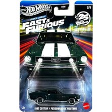 Hot Wheels Gümüş Serisi Hızlı ve Öfkeli Rüya Dizisi - 1967 Özel Mustang [yeşil] 3/5-1: 64 Ölçekli Di