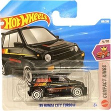 Hot Wheels 85 Honda City Turbo Ii - Short Card - Black - JJJ66 (1/64)
