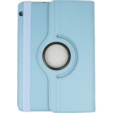 DS LLC Huawei Mediapad T3 10 / 9.6 Kılıf 360 Tablet Deri Kılıf - Turkuaz
