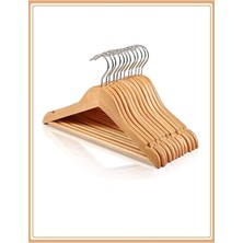 PremiumPort Parlak Ahşap Çocuk Askısı 0-6 Yaş, 30 Cm, 6’lı Set