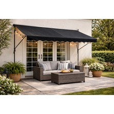 Evinizin Atölyesi Teleskopik Tente Antrasit 250 x 130 cm