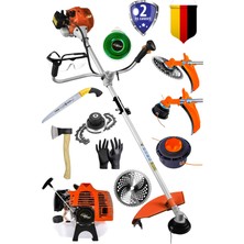 Benzinli Yan Tipi Ot Çalı Çim Biçme Tırpanı ve Hediye Testere ile Güçlü Kesim