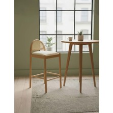 Gazzini Furniture Merlin Hazeranlı Iskandinav Bar Sandalyesi