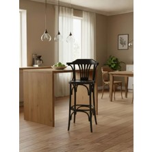 Gazzini Furniture Thonet Kolçaklı Ahşap Bar Sandalyesi