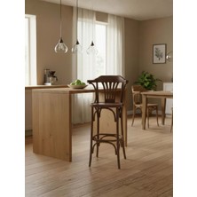 Gazzini Furniture Thonet Kolçaklı Ahşap Bar Sandalyesi