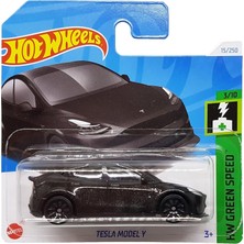 Hot Wheels - Tesla Model Y - Hw Green Speed 3/10 - HTC93 - Kısa Kart - Siyah Metalik - Mattel 2024 -