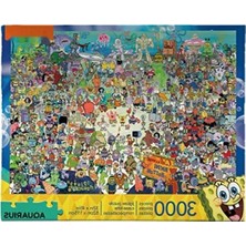 Esranın Dünyası 3000 Parçalı Renkli Sünger Bob Yapbozu