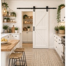 Höger Sürgülü Kapı Mekanizması Ahır Kapısı Tren Yolu Kayar Kapı (Kapının Kendisi Dahil Değildir)