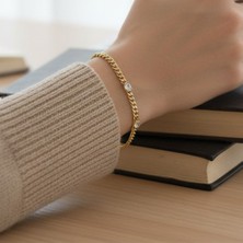 Xupıng Jewelry Ortası Üç Taşlı Bileklik