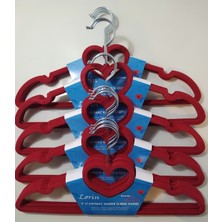 PremiumPort Kadife Kaydırmaz Elbise Askısı 15 Li Kırmızı, Şık ve Pratik Kullanım