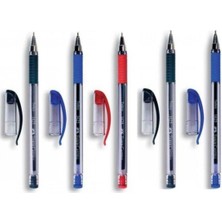 Faber-Castell 5'li Paket Tükenmez Kalem Siyah Mavi Kırmızı Renk Seçenekleri ile