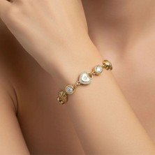 Xuping Jewelry Kalp,yuvarlak Zirkon Taşlı Bileklik