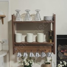 Kahve Köşesi, Baharatlık, Mutfak Rafı -  (6 Askılı)