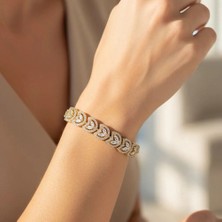 Xupıng Jewelry 14 Ayar Altın Kaplama, Lale Taşlı Bileklik