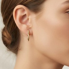 Xupıng Jewelry 14 Ayar Altın Kaplama,by Risa Gold Ok Görünümlü Küpe