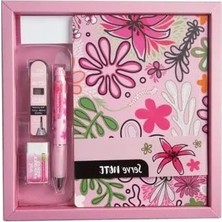 Esranın Dünyası Desenli Defter Seti Özel Kutuda, Versatil Kalem ve Silgi ile