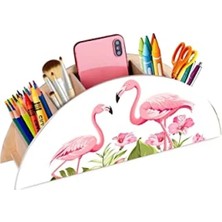 Esranın Dünyası Ahşap Flamingo Tasarımlı Kalemlik