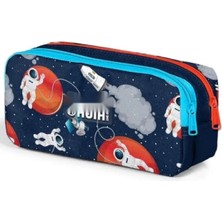 Esranın Dünyası Iki Bölmeli Lacivert Astronot Kalem Çantası - Çocuklar Için