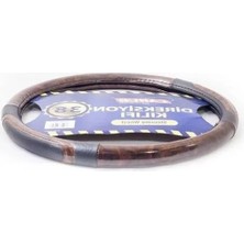 Esranın Dünyası 38 cm Direksiyon Kılıfı - Maun ve Siyah Renk