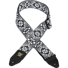 Esranın Dünyası Ayarlanabilir Uzunlukta Tribal Gümüş Desenli Gitar Askısı