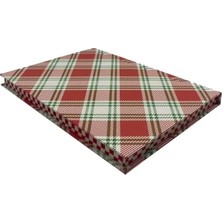 Esranın Dünyası Baklava Ekose Desenli Çizgisiz Hard Cover Defter